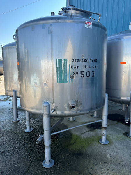 1,000 gallon stainless steel tank sanitary